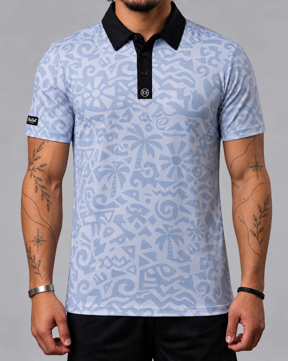 MADBALL Playa Polo — Tropical Blue, front design preview